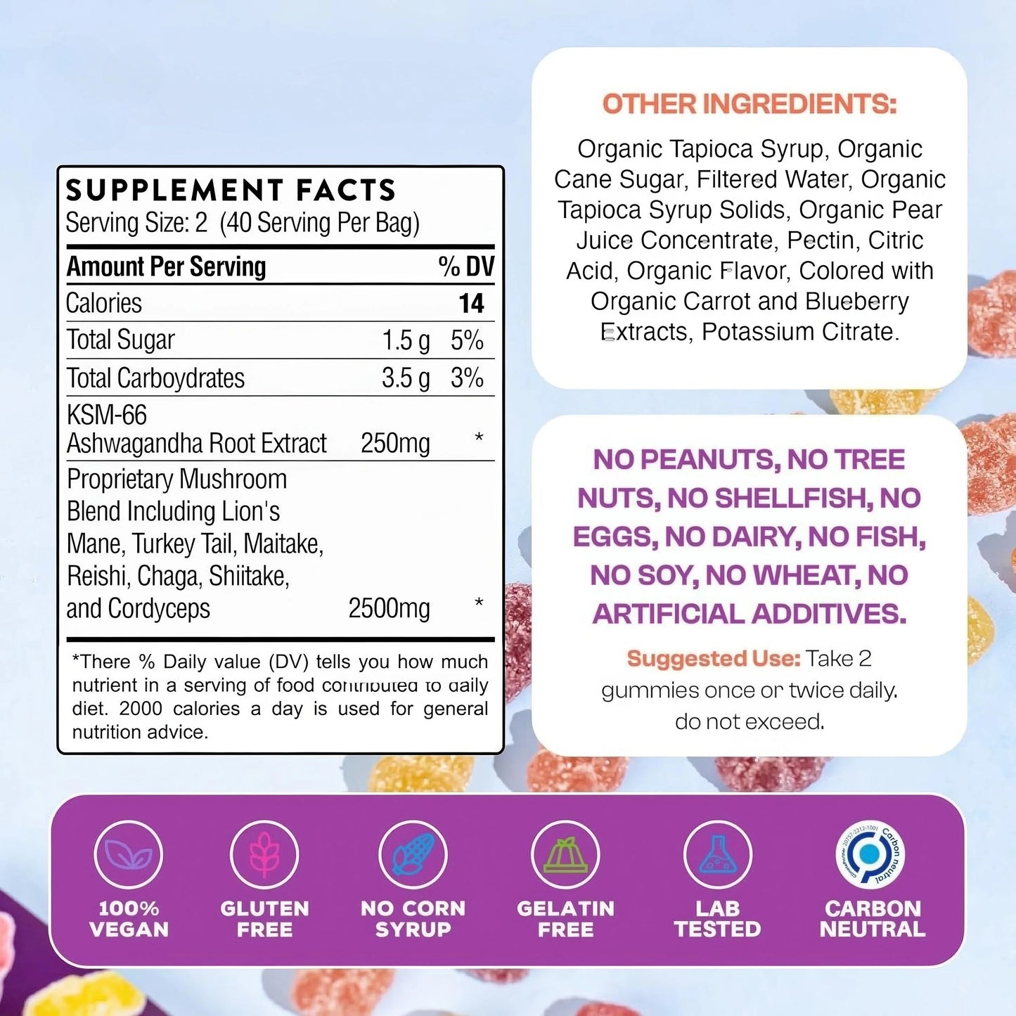 Mushroom Energy Boost Gummies
